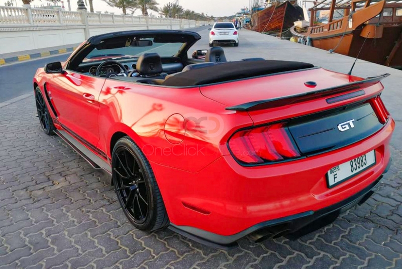Kırmızı Ford Mustang Shelby GT500 Dönüştürülebilir V8 2019